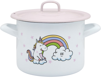 Oală 1.5l cu capac Unicorn Metalac email/14cm/1.5l