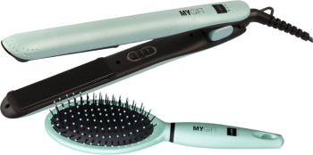 Set cadou LOVELY placa + perie par - ALBASTRU PASTEL 