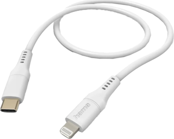 Cablu date Hama 201574, USB-C - Lightning, 1.5m, alb