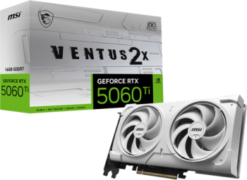 Placa video MSI nVidia GeForce RTX 5060 Ti 16G VENTUS 2X OC WHITE PLUS 16GB GDDR7 128 bit 