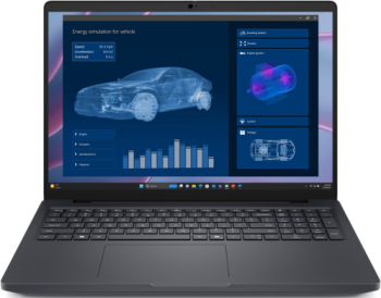 Laptop Dell Pro Max 16 MC16255 AMD Ryzen AI 9 HX PRO 370 16 inch RAM 32GB SSD 1TB nVidia RTX PRO 1000 8GB Windows 11 Pro Magnetite 