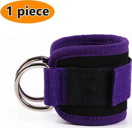 Curele pentru glezna cu inel D dublu &mdash pentru antrenament fesieri picioare si forta suport la cablu in sala &ndash Mov 