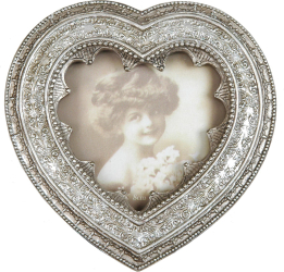 Rama foto masa polirasina argintie 12x2x12 cm / 9x9 cm 