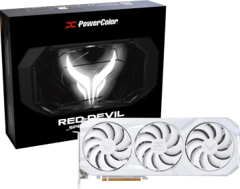 Placa video PowerColor Red Devil AMD Radeon RX 9070 XT Spectral White 16GB GDDR6 256-bit 