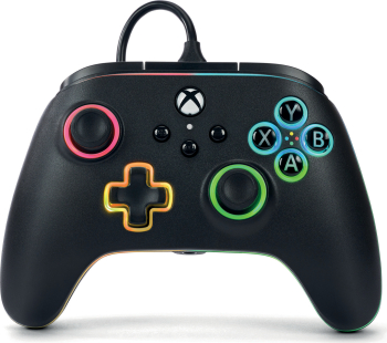 Controller cu fir PowerA Advantage Lumectra Xbox Series X S Xbox One PC RGB Lighting Negru