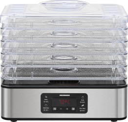 Deshidrator de alimente Heinner DryMaster Pro HFD-K400SS 200-400 5 tavi inox display LED 