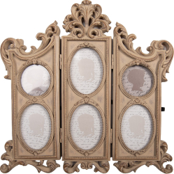 Rama foto de masa polirasina bej 31x2x30 cm / 4 7x9 cm 2 &Oslash 6 cm 