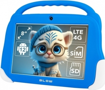 Blow KidsTAB8, 4GB RAM, 64GB Flash, 5MP+8MP, Wi-Fi, Bluetooth, 4G, Android 12 Albastru - imagine 1