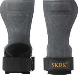 Manusi din piele pentru sala &mdash power pads antiderapante pentru deadlift CrossFit antrenament cu greutati si protectie palme &ndash 