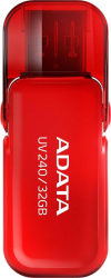 MEMORIE USB 2.0 ADATA 64GB carcasa plastic rosu AUV240-64G-RRD timbru verde 0.03 lei 