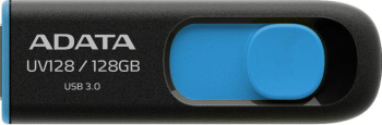 MEMORIE USB 3.2 ADATA AUV128 128GB retractabila carcasa plastic negru / albastru AUV128-128G-RBE timbru verde 0.03 lei 