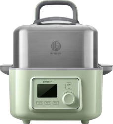 Steamer pentru gatit BUYDEEM Multi Function Digital - Capacitate de 5L din otel inoxidabil cu vase de fierbere si placa ceramica de aburire 