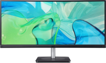 Monitor IPS LED Acer 34" CB343CURDb, UWQHD (3440 x 1440), HDMI, DisplayPort, Ecran curbat, Boxe, Camera Web, 4 ms (Negru)