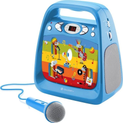 CD player cu Bluetooth si functie karaoke GoGEN DECKO USB MP3 Microfon Albastru