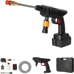 Aparat De Spalat Cu Presiune Tip Pistol APF&reg Portabil Cu 2 Acumulatori Reincarcabili 48V Filtru si 2 Duze Incluse Recipient Spuma 3 