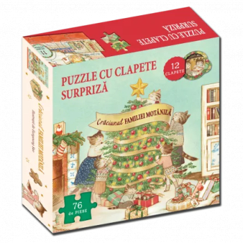 Craciunul familiei Motanila - carte + puzzle Lucy Brownridge 