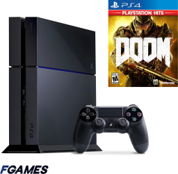 Consola Sony Playstation 4 Ps4 500gb + Controller + Doom 2016