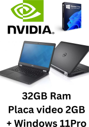 Laptop Gaming JR refurbished - Dell Latitude 5490 i7-8650U 4.2ghz ram 32gb ddr4 ssd 512gb nvidia Mx130 2gb +Windows 11 