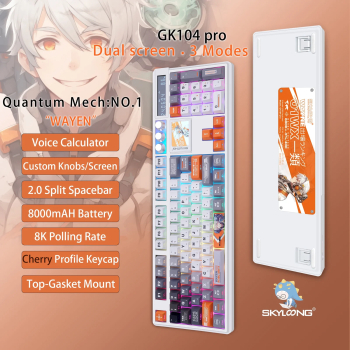 wireless tastatura mecanica &ndash No.1 Wayen &ndash Cherry roz Sea &ndash albastru 