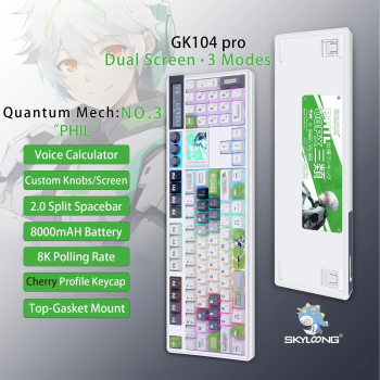 wireless tastatura mecanica &ndash No.3 Phil &ndash Cherry roz roz 