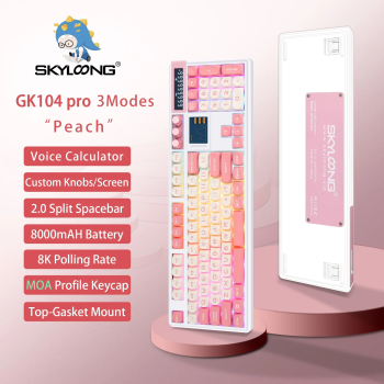 wireless tastatura mecanica &ndash Peach &ndash MOA Silent CuCl2 