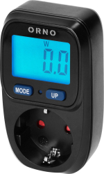 Priza cu contor de energie ORNO OR-WAT-419 GS /B 16A 230V afisaj LCD negru 