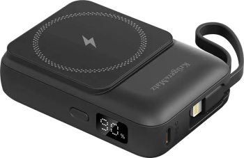 Power Bank inductie Kruger&Matz KM0913-B 10000mAh Li-ion Mag Safe wireless 15W / USB-C 20W /USB-A 22.5W / Lightning 10W 