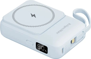 Power Bank inductie Kruger&Matz KM0913-BL 10000mAh Li-ion Mag Safe wireless 15W / USB-C 20W /USB-A 22.5W / Lightning 10W 