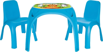 Set Măsuță cu 2 scaune pentru copii Pilsan King Table blue