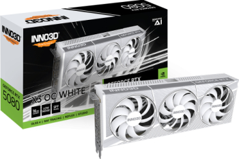 Placa video Inno3D GeForce RTX 5080 X3 OC WHITE 16GB GDDR7 256-bit DLSS 4.0