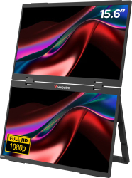 Dual Monitor Verbatim 15 6& Portabil FHD 1920 × 1080 IPS USB-C / Mini HDMI Negru