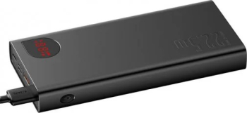 POWER BANK Baseus Adaman Metal 20000mAh PD 3.0 + QC 3.0 22.5W 2 x USB 1 x USB Type-C digital display pt. status baterie total 3A negr 