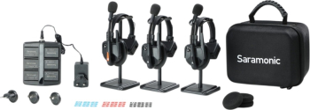 Solutie intercom completa Saramonic WiTalk9 WT3S6xbat 3 pers Full-Duplex 1.9GHz single-ear 