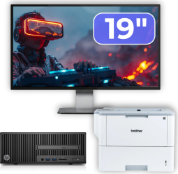 Pachet Calculator Second Hand HP 280 G2 SFF Intel Core i5-6400 2.70GHz 8GB DDR4 500GB HDD DVD-ROM + Monitor 19& and Imprimanta 