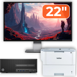 Pachet Calculator Second Hand HP 280 G2 SFF Intel Pentium G4400 3.30GHz 8GB DDR4 500GB HDD DVD-ROM + Monitor 22& and Imprimanta 