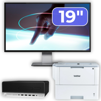 Pachet Calculator Second Hand HP ProDesk 600 G3 SFF Intel Core i3-6100 3.70GHz 8GB DDR4 256GB SSD DVD-ROM + Monitor 19& and 