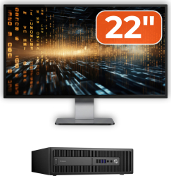 Pachet Calculator Second Hand HP ProDesk 600 G2 SFF Intel Core i7-6700 3.40GHz 8GB DDR4 256GB SSD + Monitor 22& 