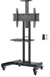 Stand TV mobil telescopic 32-75 VESA 600x400mm cu roti blocabile suporta max. 45Kg 