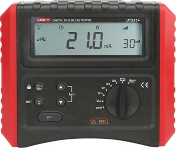 Tester digital pentru multe functii inclusiv RCD marca Uni-T. 
