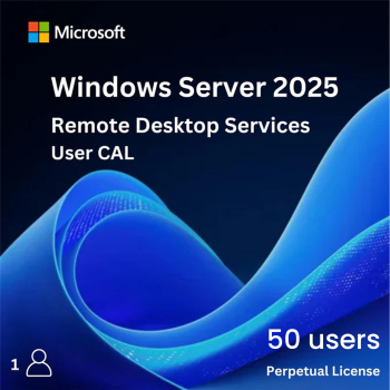 Windows Server 2025 Remote Desktop Services CAL 50 users