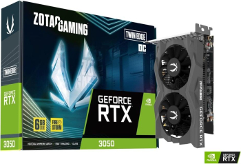 Placa video ZOTAC GeForce RTX 3050 Twin Edge OC 6GB GDDR6 96-bit 