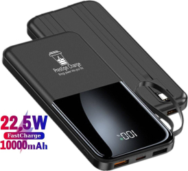 Baterie Externa Portabila PRESTIGE CHARGE&reg Powerbank cu Incarcare Rapida PREMIUM Acumulator 10.000 mAh Type C 2x USB 2x USB-C PD 1 