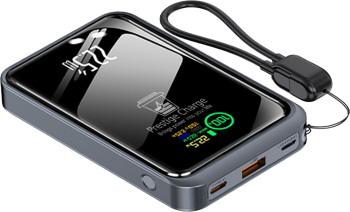 Baterie Externa Portabila PRESTIGE CHARGE&reg Powerbank cu Incarcare Simultana Rapida PREMIUM Acumulator 10.000 mAh 1 x USB 1 x USB-C P