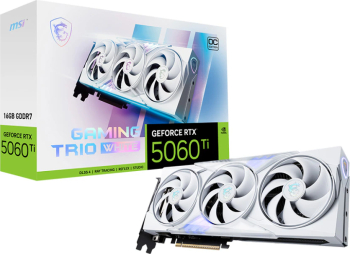 Placa video MSI GeForce RTX™ 5060 Ti 16G GAMING TRIO OC WHITE 16GB GDDR7 128-bit Alb 