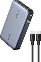 Baterie externa Ugreen Nexode 20.000 mAh 100W 2x USB-C 1x USB-A Digital display cablu USB-C inclus Gri 