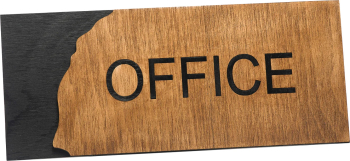 Placuta Indicator pentru Birou Usi Cai de Acces din lemn HH965 Personalizat 35.5x15 cm 