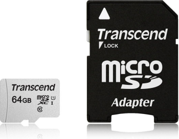 Card Transcend USD300S 64GB MicroSDXC Clasa 10 UHS-I + Adaptor SD