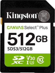Card de Memorie SDXC Kingston, 512GB, Select Plus, Clasa 10 UHS-I
