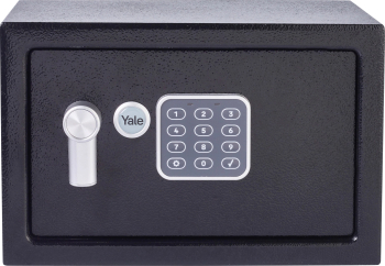 Seif mediu cu alarma încorporată de 130 dB Yale YEC\/200\/DB2 250 x 350 x 250 mm cu tastatura electronică culoare negru