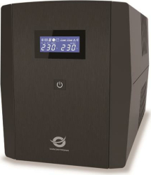 UPS 2200VA 1320W Conceptronic Line-interactive ZEUS04E 240 VAC Compact 3x IEC 2x Schuko
